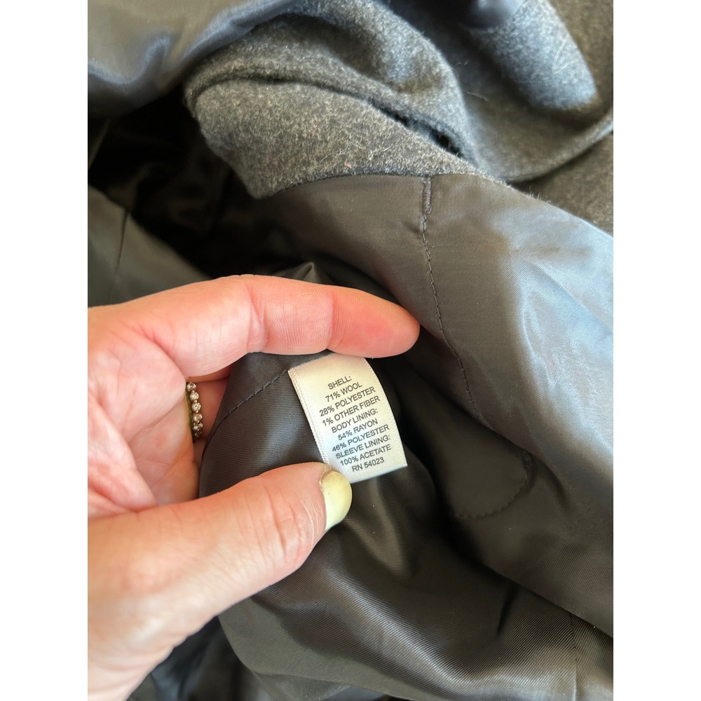 Banana Republic Mens 42R Wool Military Blazer Jacket Charcoal Gray‎ 680712-00 - Picture 6 of 11